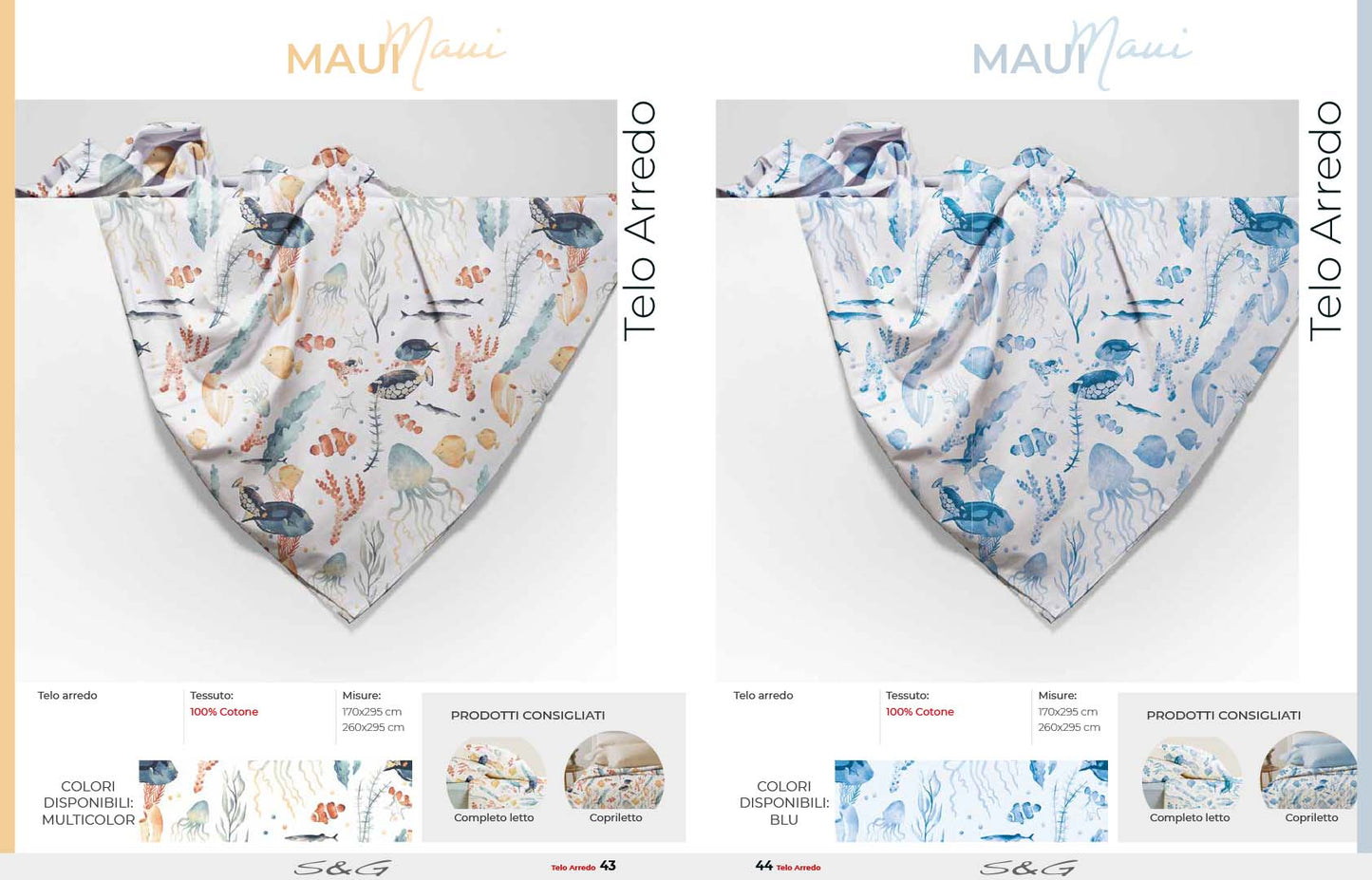 Telo arredo Maui disegno mare