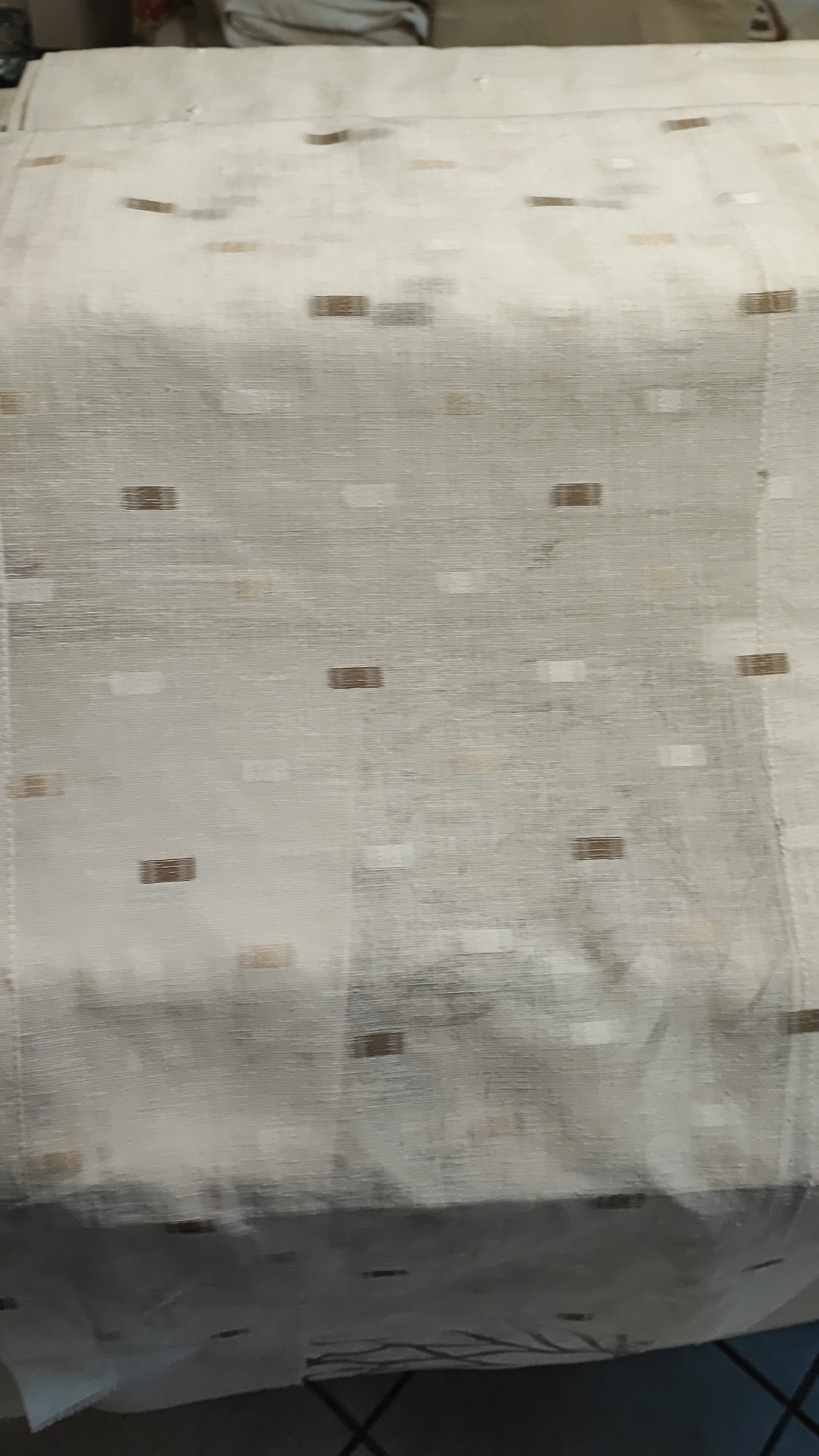 Brown/beige square glass curtain 60 cm wide