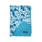 Kikoy Toalla Copacabana Azul Claro Flores Blancas con Pon Pon Toalla de Playa Pareo 90x170cm