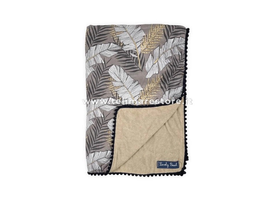 Kikoy Toalla Copacabana Plumas con Pompones 90x170cm Toalla de Playa Pareo