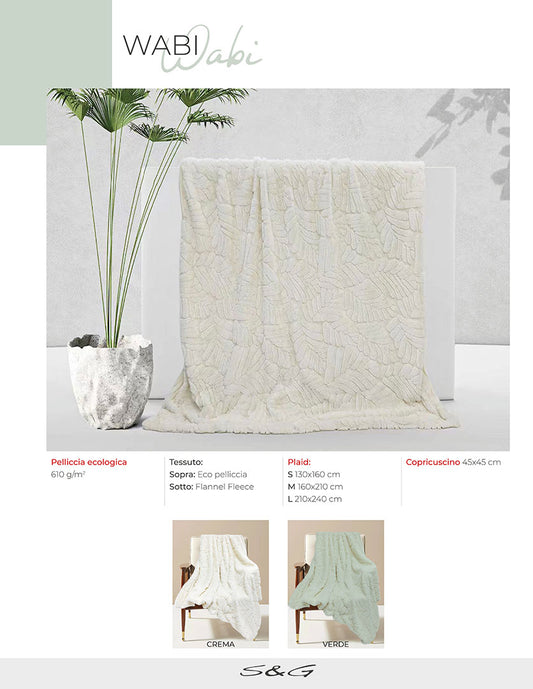 Plaid Wabi Sconto  pelliccia ecologica SgHome scontati del 50%