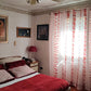 Tenda  con strisce in devorè rosso/bordaux alta mt 3.00