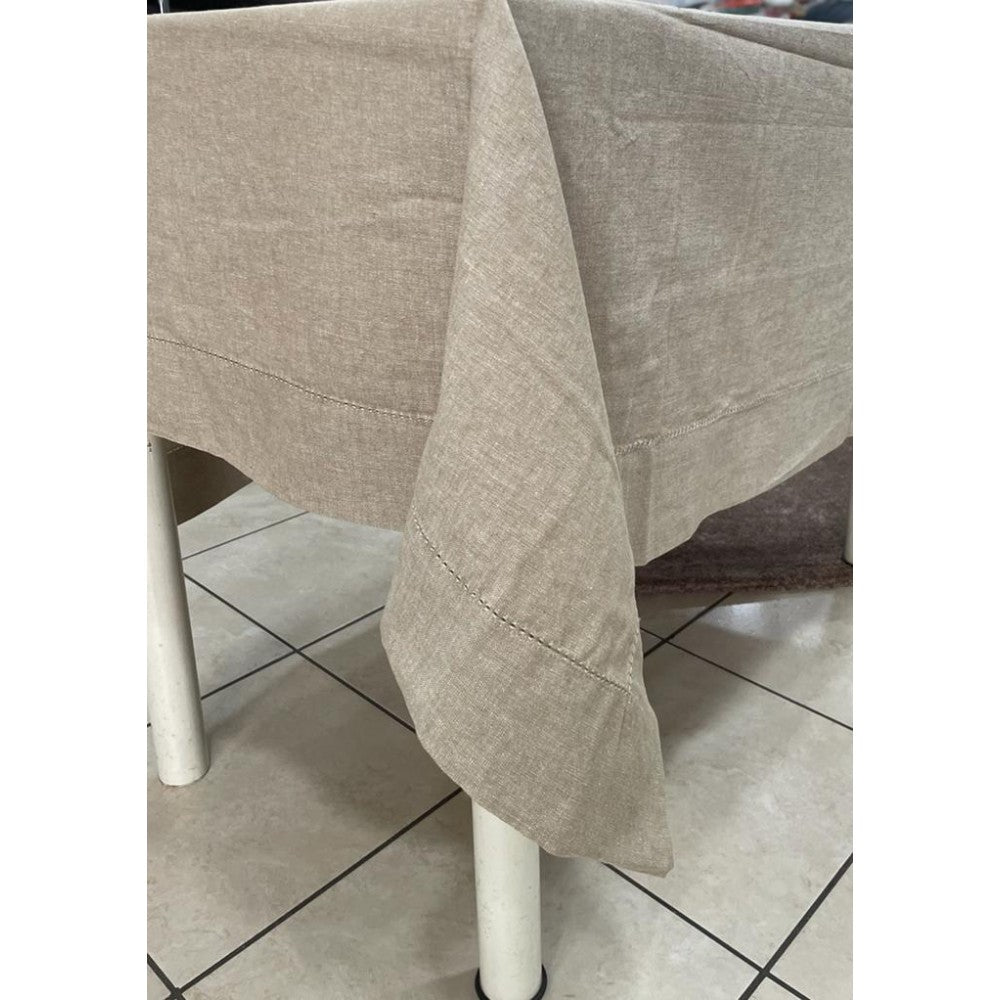 Tovaglia Chambray Sghome tinta in filo con giornino produzione italiana scontata del 30%