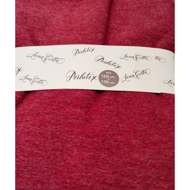 Plaid Lana sconto del 20% tinta unita Perlatex  artigianato italiano 150x170
