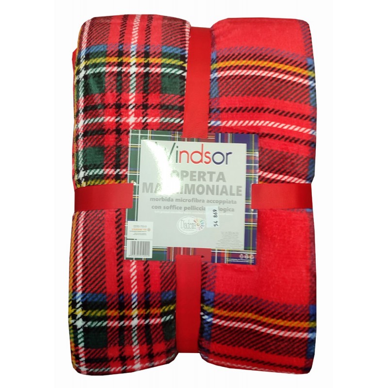 Plaid Pile Agnellato  Stampati Windsor Della Diadema Doppio Strato