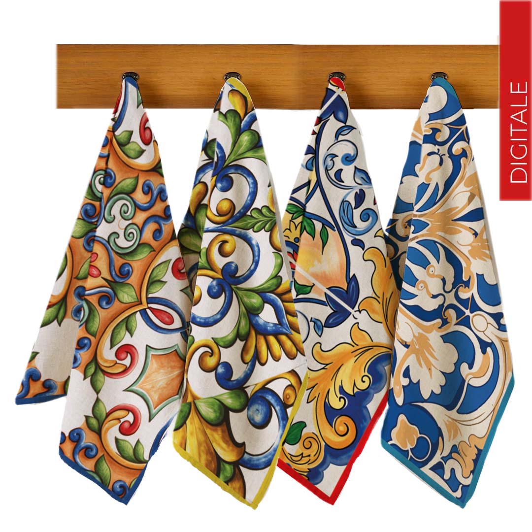 Strofinacci set 4 pezzi Tuali Candy 100% cotone sghome