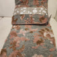 Plaid lana cotta 170x150 con fiori produzione artigianale italiana Toscana Perlatex