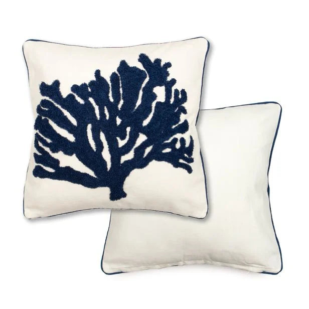 Fodere con corallo grande Marea cuscini 45x45 ricamati Marea SG home