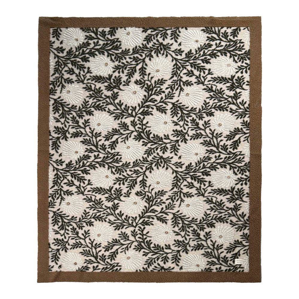 Plaid Alma in Lana Cotta 150x200 produzione artigianale Toscana lavorazione in rilievo di Creole