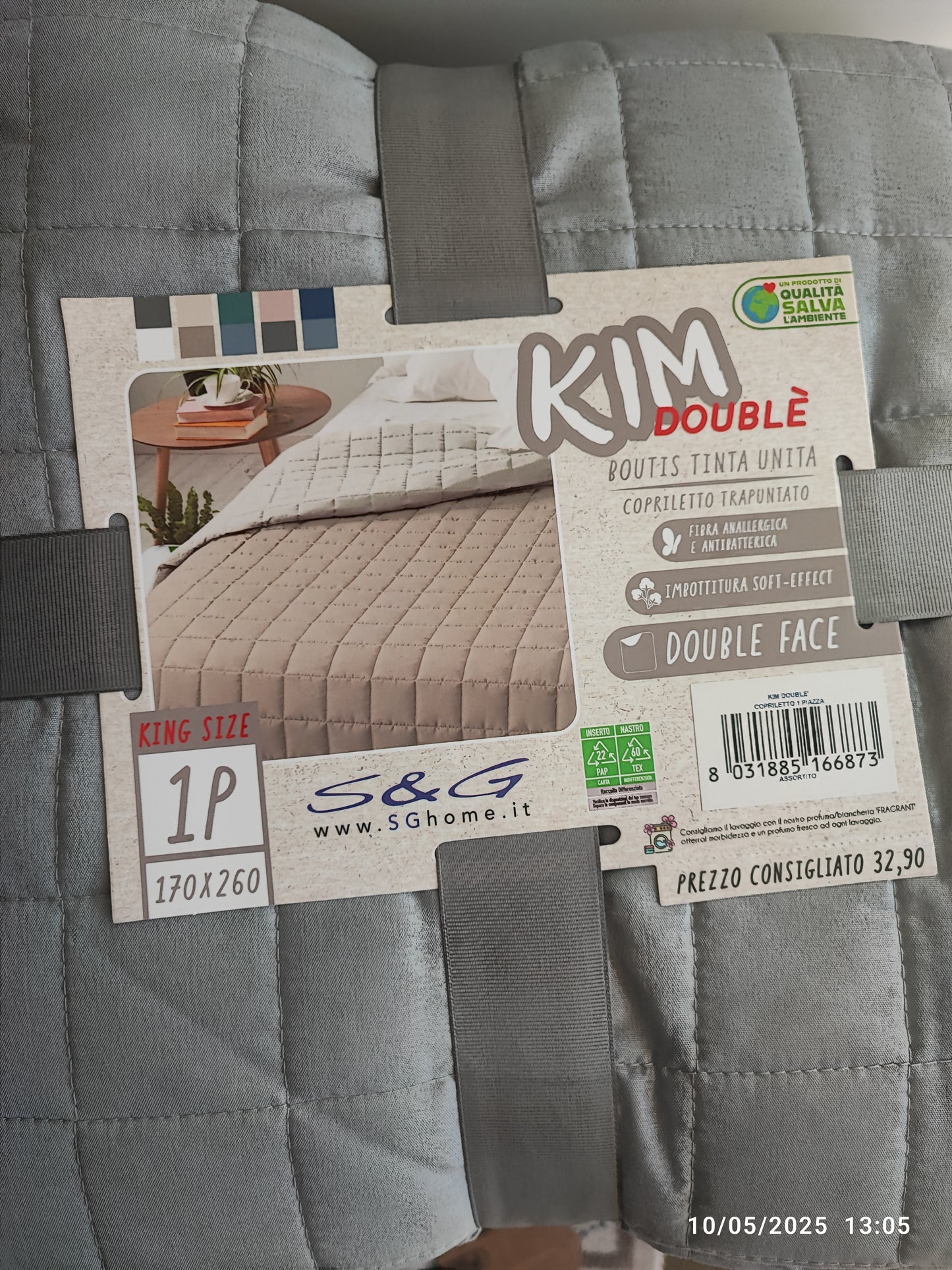 Copriletti estivi Kim double' singole, da una piazza e mezzo e   matrimoniale boutis double-face SgHome