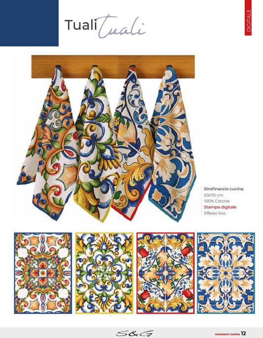 Strofinacci set 4 pezzi Tuali Candy 100% cotone sghome