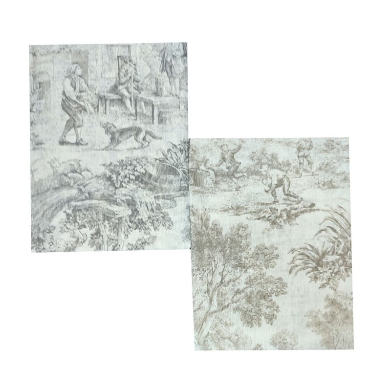 COPPIA TENDINE STAMPATE MIA TOILE M098 DOLCE CASA