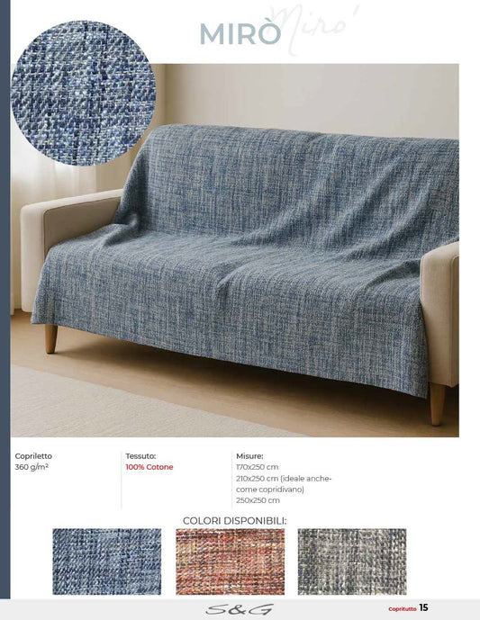 Copriletto e Copritutto misura singola e matrimoniale Jacquard 100% cotone Sghome