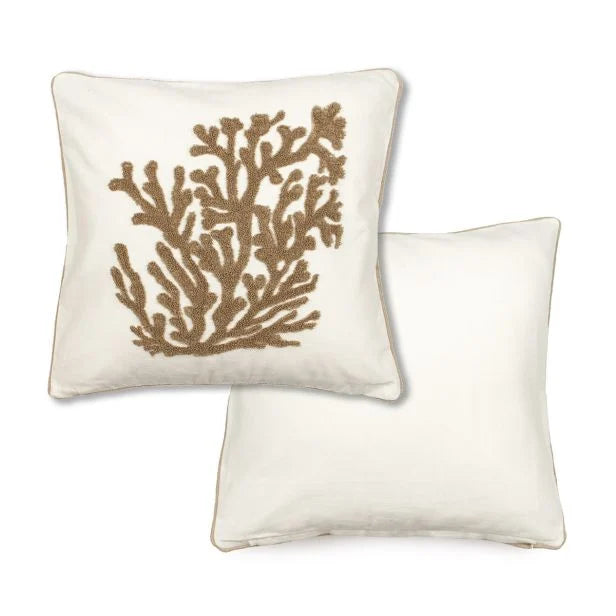 Fodere con corallo grande Marea cuscini 45x45 ricamati Marea SG home