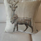 Cuscino/Fodera Renna oro lurex con cordone sfoderabile 40x40 produzione italiana