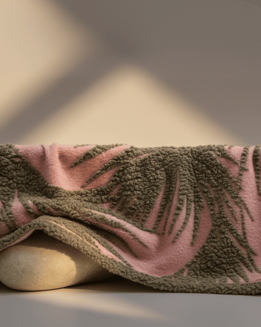 Coperta Palma lana cotta produzione artigianale misura 150x190