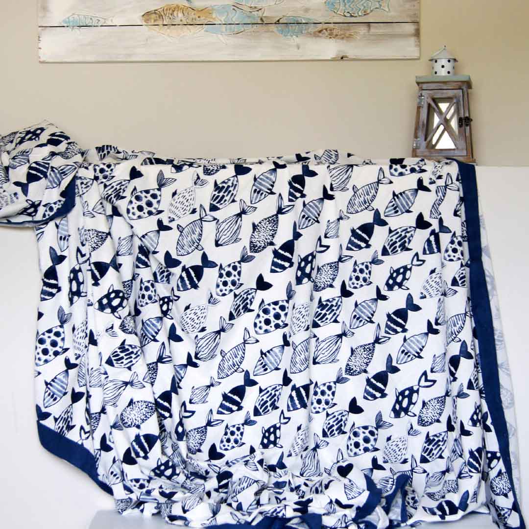 Mezzero Genovese Mediterraneo Telo arredo 100% cotone matrimoniale 250x260 Sghome
