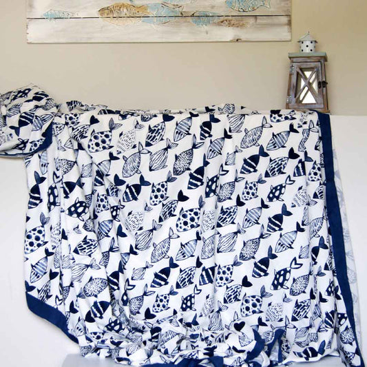 Mezzero Genovese Mediterraneo Telo arredo 100% cotone matrimoniale 250x260 Sghome