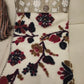 Plaid lana cotta 170x150 con fiori produzione artigianale italiana Toscana Perlatex