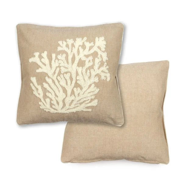 Fodere con corallo grande Marea cuscini 45x45 ricamati Marea SG home