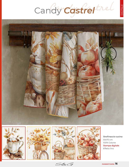 Strofinacci set 4pezzi assortiti stampa digitali 100% cotone sghone