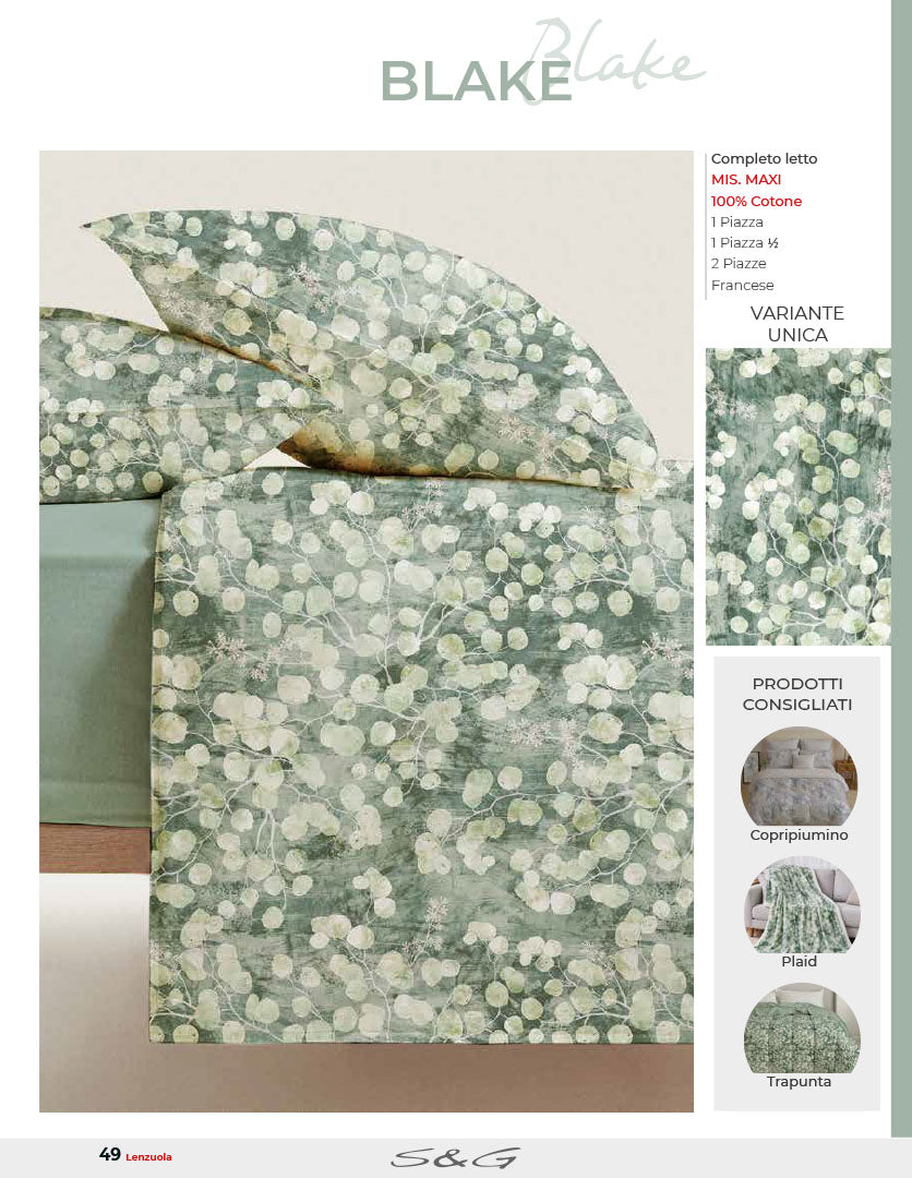 Trapunta, coordinato lenzuola, copripiumino e Plaid  Sghome