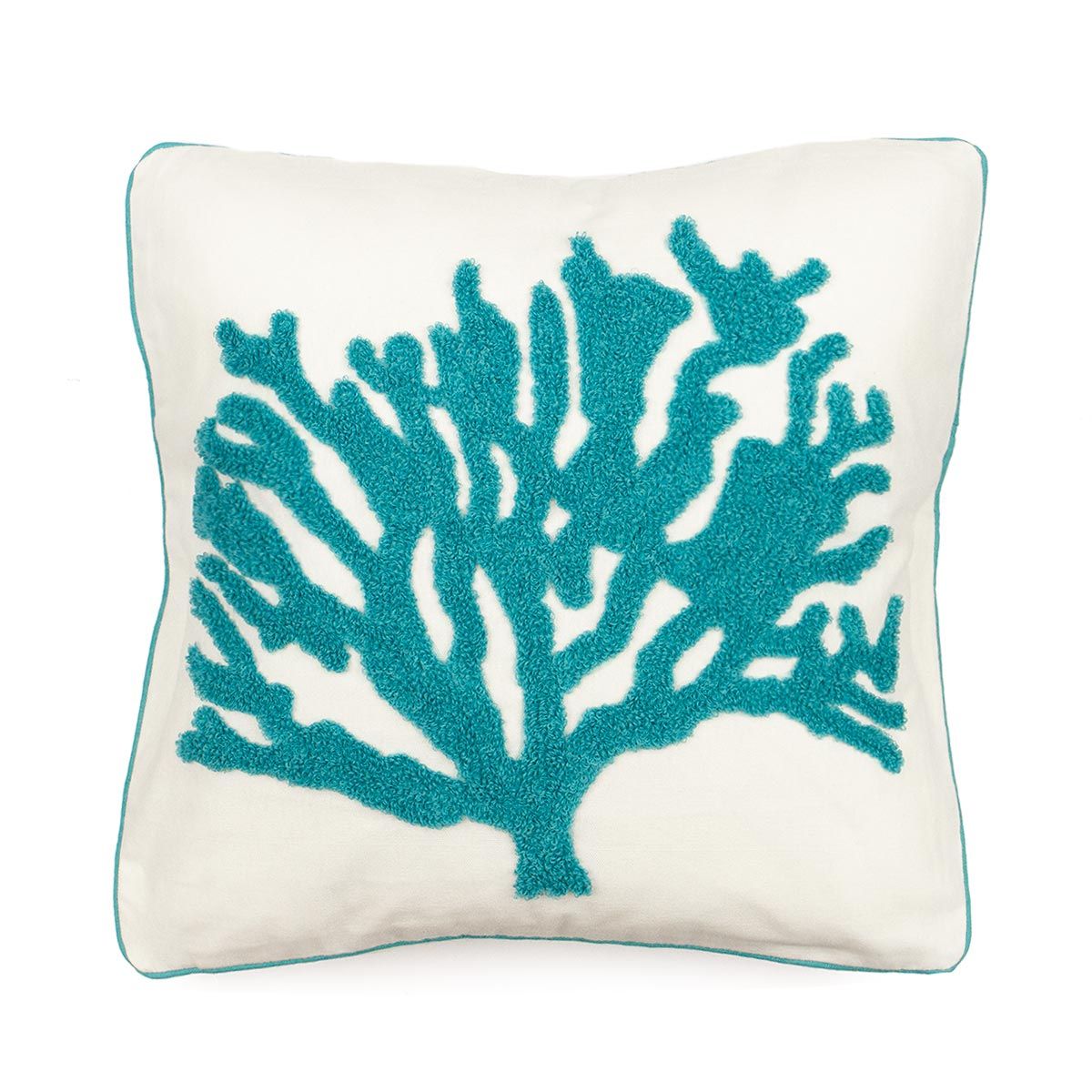 Fodere con corallo grande Marea cuscini 45x45 ricamati Marea SG home