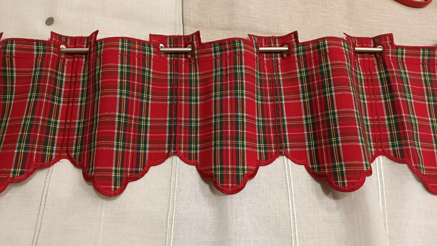 Mantovana Tendina  Arredo  Scozzese con lurex  a Vetro  H23