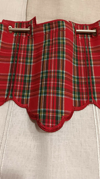 Mantovana Tendina  Arredo  Scozzese con lurex  a Vetro  H23